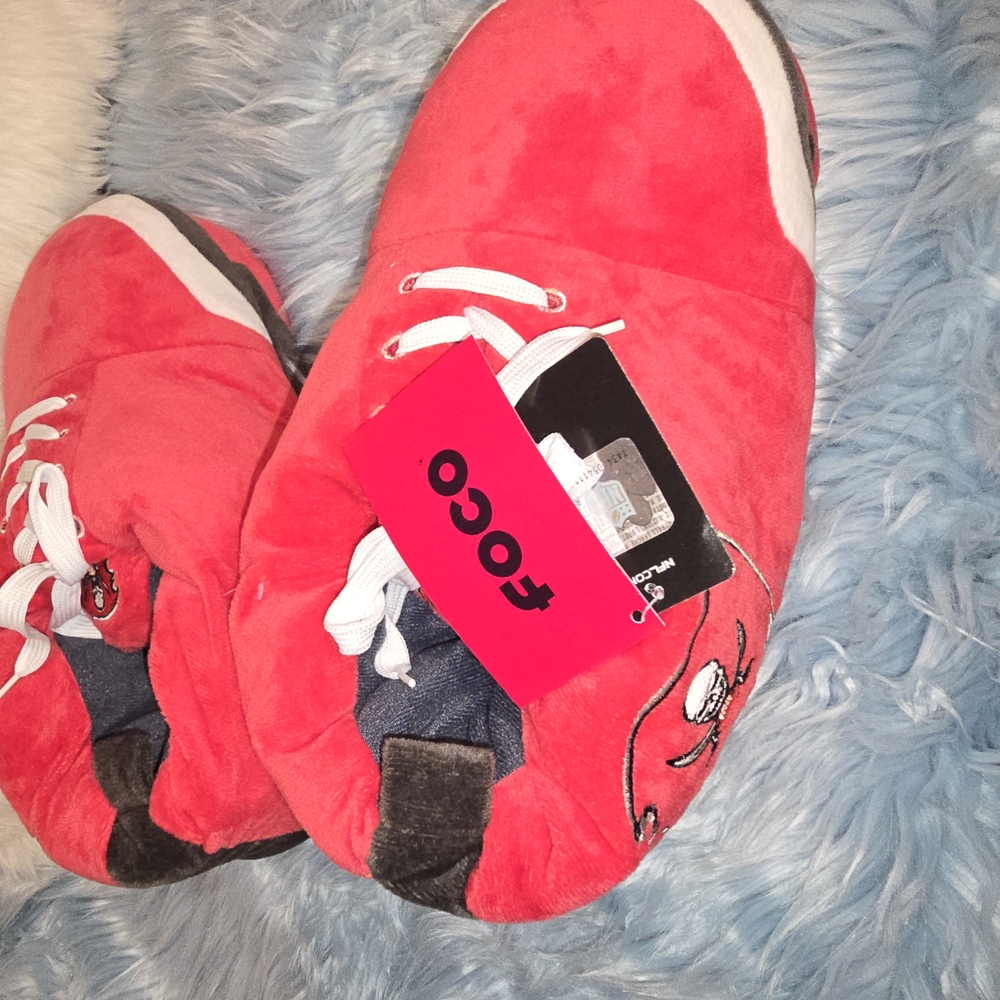 NFL Red Sandals Comfortable Slip-On Footwear